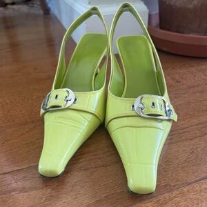 BY FAR Slingback Leather Pumps